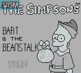 Image de l'ecran titre du jeu Simpsons, The - Bart & the Beanstalk sur Nintendo Game Boy