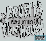 Image de l'ecran titre du jeu Krusty's Fun House sur Nintendo Game Boy