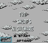 Image de l'ecran titre du jeu Smurfs' Nightmare, The sur Nintendo Game Boy