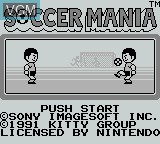 Image de l'ecran titre du jeu Soccer Mania sur Nintendo Game Boy