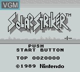 Image de l'ecran titre du jeu Solar Striker sur Nintendo Game Boy