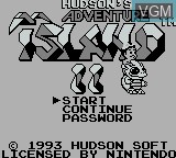 Image de l'ecran titre du jeu Adventure Island II sur Nintendo Game Boy