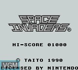 Image de l'ecran titre du jeu Space Invaders sur Nintendo Game Boy