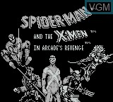 Image de l'ecran titre du jeu Spider-Man / X-Men - Arcade's Revenge sur Nintendo Game Boy