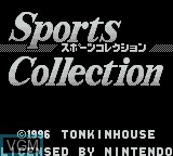 Image de l'ecran titre du jeu Sports Collection sur Nintendo Game Boy