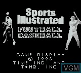 Image de l'ecran titre du jeu Sports Illustrated - Championship Football & Baseball sur Nintendo Game Boy