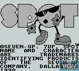 Image de l'ecran titre du jeu Spot - The Video Game sur Nintendo Game Boy
