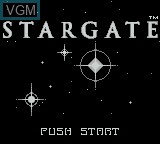 Image de l'ecran titre du jeu Stargate sur Nintendo Game Boy