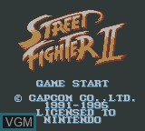 Image de l'ecran titre du jeu Street Fighter II sur Nintendo Game Boy