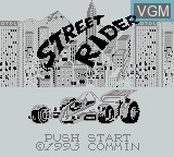 Image de l'ecran titre du jeu Street Rider sur Nintendo Game Boy