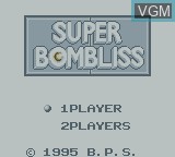 Image de l'ecran titre du jeu Super Bombliss sur Nintendo Game Boy