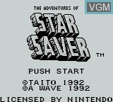 Image de l'ecran titre du jeu Adventures of Star Saver, The sur Nintendo Game Boy