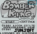 Image de l'ecran titre du jeu Bomber King - Scenario 2 sur Nintendo Game Boy