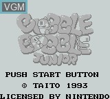 Image de l'ecran titre du jeu Bubble Bobble Jr. sur Nintendo Game Boy