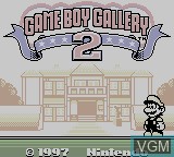 Image de l'ecran titre du jeu Game Boy Gallery 2 sur Nintendo Game Boy