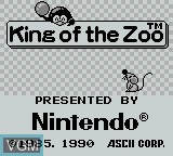 Image de l'ecran titre du jeu King of the Zoo sur Nintendo Game Boy