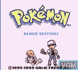 Image de l'ecran titre du jeu Pokemon - Blaue Edition sur Nintendo Game Boy