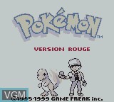 Image de l'ecran titre du jeu Pokemon - Version Rouge sur Nintendo Game Boy