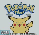 Image de l'ecran titre du jeu Pokemon - Version Jaune sur Nintendo Game Boy