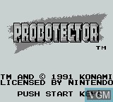 Image de l'ecran titre du jeu Probotector sur Nintendo Game Boy