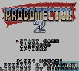 Image de l'ecran titre du jeu Probotector 2 sur Nintendo Game Boy