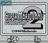 Image de l'ecran titre du jeu Super Mario Land 2 - 6 Golden Coins sur Nintendo Game Boy