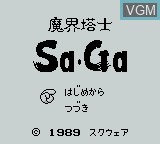 Image de l'ecran titre du jeu Makai Toushi SaGa sur Nintendo Game Boy