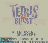 Image de l'ecran titre du jeu Tetris Blast sur Nintendo Game Boy