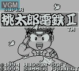 Image de l'ecran titre du jeu Super Momotarou Dentetsu II sur Nintendo Game Boy