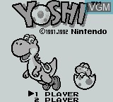 Image de l'ecran titre du jeu Yoshi sur Nintendo Game Boy