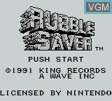Image de l'ecran titre du jeu Rubble Saver sur Nintendo Game Boy