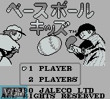 Image de l'ecran titre du jeu Baseball Kids sur Nintendo Game Boy