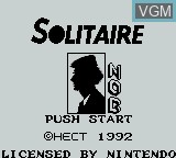 Image de l'ecran titre du jeu Solitaire sur Nintendo Game Boy