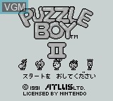 Image de l'ecran titre du jeu Puzzle Boy II sur Nintendo Game Boy