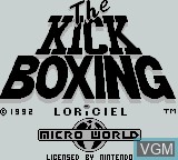 Image de l'ecran titre du jeu Kickboxing, The sur Nintendo Game Boy
