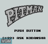 Image de l'ecran titre du jeu Pit Man sur Nintendo Game Boy