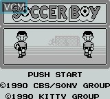 Image de l'ecran titre du jeu Soccer Boy sur Nintendo Game Boy