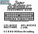 Image de l'ecran titre du jeu Super Scrabble sur Nintendo Game Boy