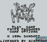 Image de l'ecran titre du jeu Taz-Mania sur Nintendo Game Boy