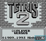 Image de l'ecran titre du jeu Tetris 2 sur Nintendo Game Boy