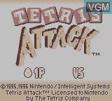 Image de l'ecran titre du jeu Tetris Attack sur Nintendo Game Boy