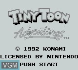 Image de l'ecran titre du jeu Tiny Toon Adventures - Babs' Big Break sur Nintendo Game Boy