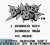 Image de l'ecran titre du jeu Bomber Boy sur Nintendo Game Boy