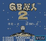Image de l'ecran titre du jeu GB Genjin 2 sur Nintendo Game Boy