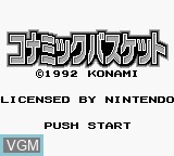 Image de l'ecran titre du jeu Konamic Basket sur Nintendo Game Boy