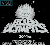 Image de l'ecran titre du jeu Alien Olympics sur Nintendo Game Boy
