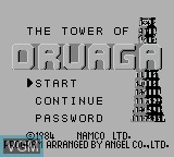 Image de l'ecran titre du jeu Druaga no Tou sur Nintendo Game Boy