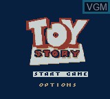 Image de l'ecran titre du jeu Toy Story sur Nintendo Game Boy