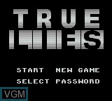 Image de l'ecran titre du jeu True Lies sur Nintendo Game Boy