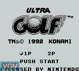 Image de l'ecran titre du jeu Ultra Golf sur Nintendo Game Boy